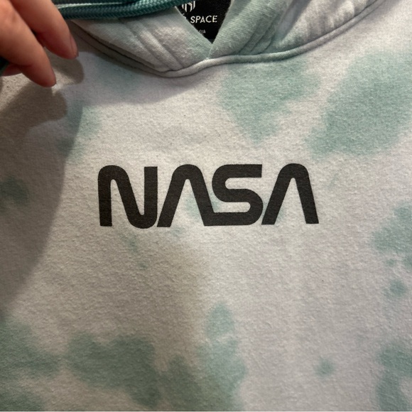 NASA Hyper Space Tye-Dye Hoodie Sweatshirt Small Pullover Planets Science Unisex - Picture 5 of 12